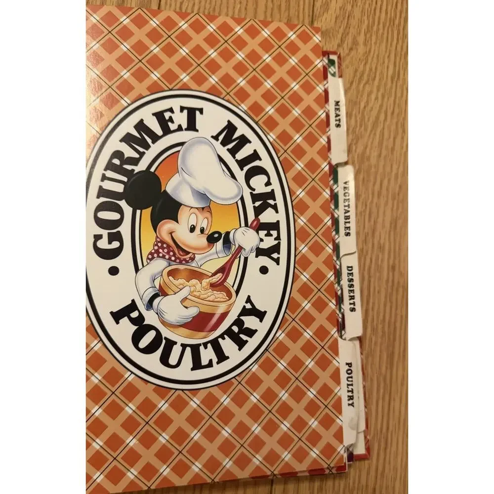 Vintage DISNEY Cooking with Mickey Mouse Gourmet COOKBOOK Vol II Park Recipes